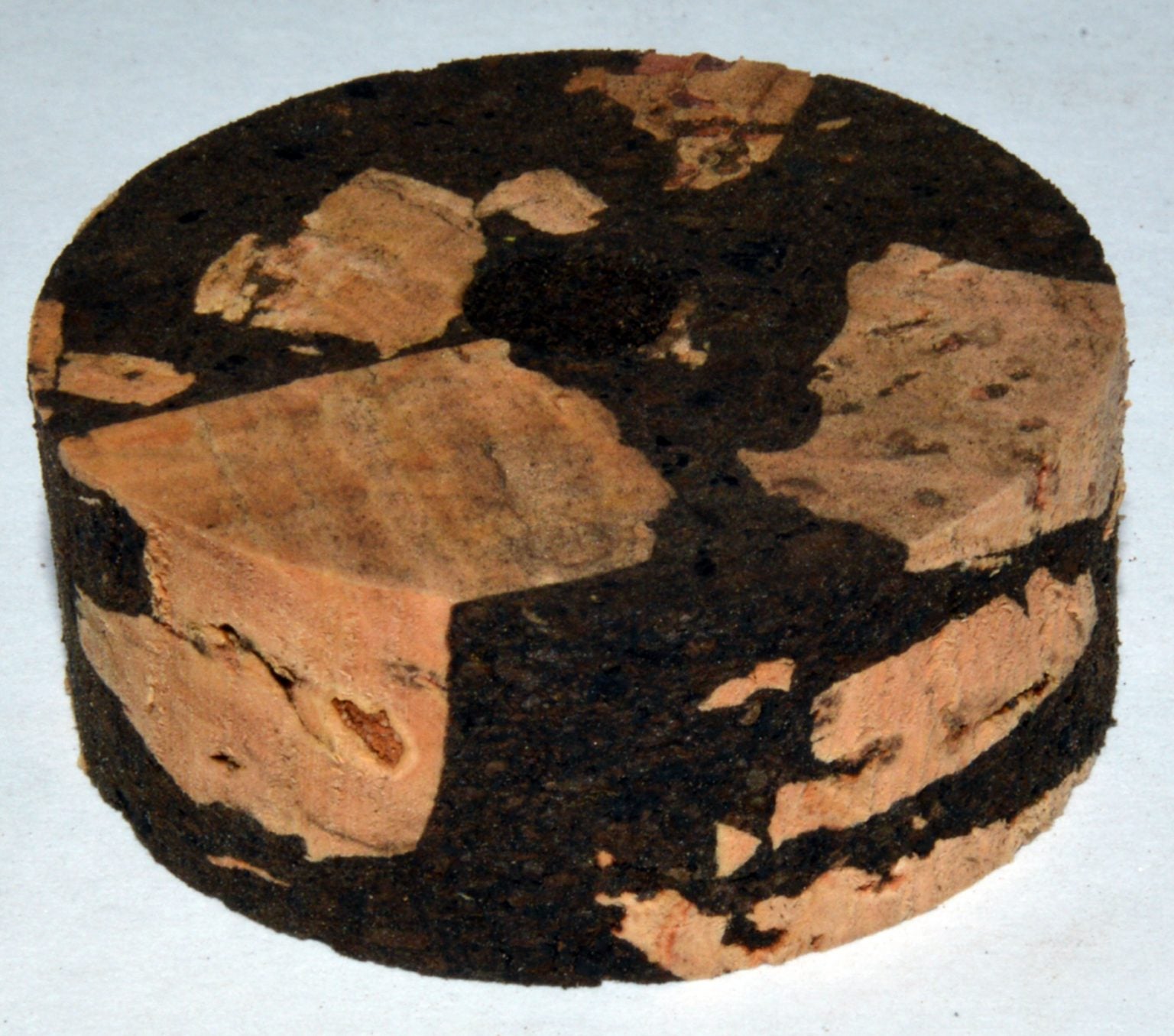 Cork4us Cork rings Burl Mix Black 1 1/4" x 1/2" (32mm x 13mm) with hole 1/4" (6mm)