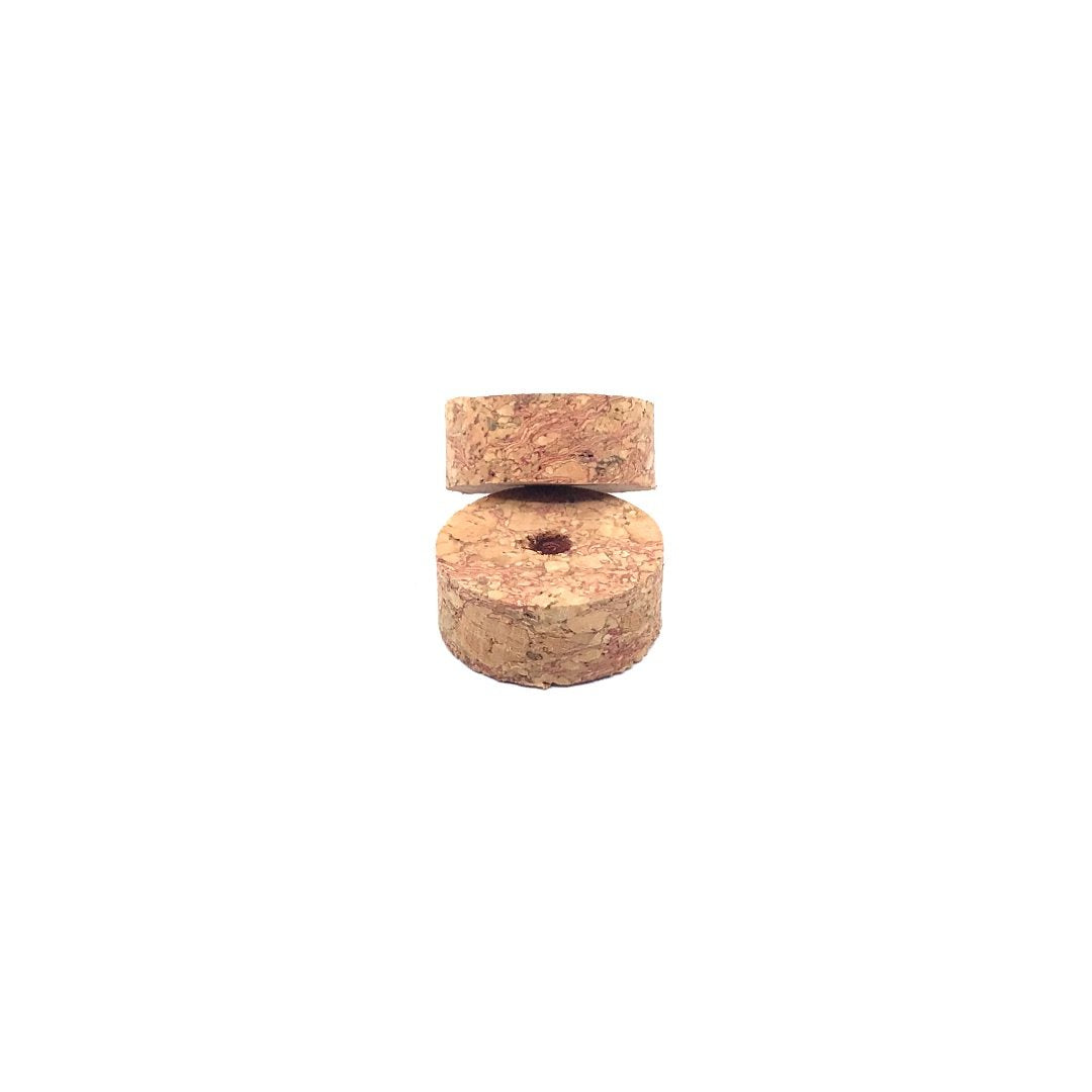 Cork ring - PINK BURL 1 1/4" x 1/2" = 32 x 12.7mm with hole 1/4" = 6 mm