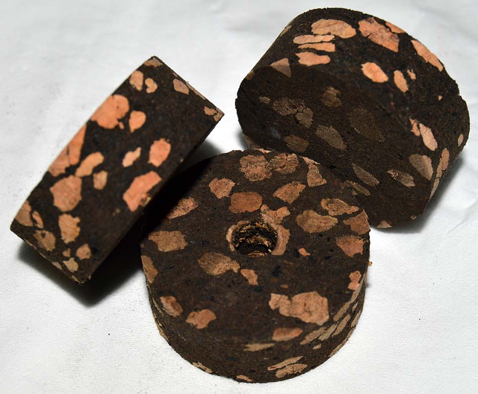 Cork4us Cork rings Coconut 1 1/4" x 1/2" (32mm x 13mm) with hole 1/4" (6mm)