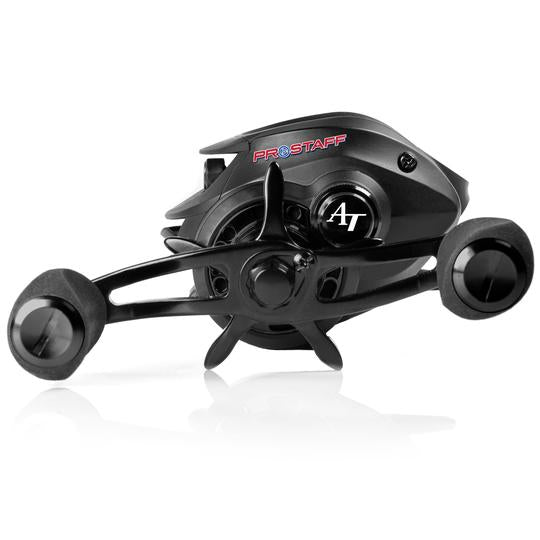 These aluminum frame ProStaff casting reels are a durable new prototype reel from American Tackle. Only a limited supply is available and it's an opportunity to obtain an unbranded prototype version prior to them hitting the market with other labels and their various different configurations.