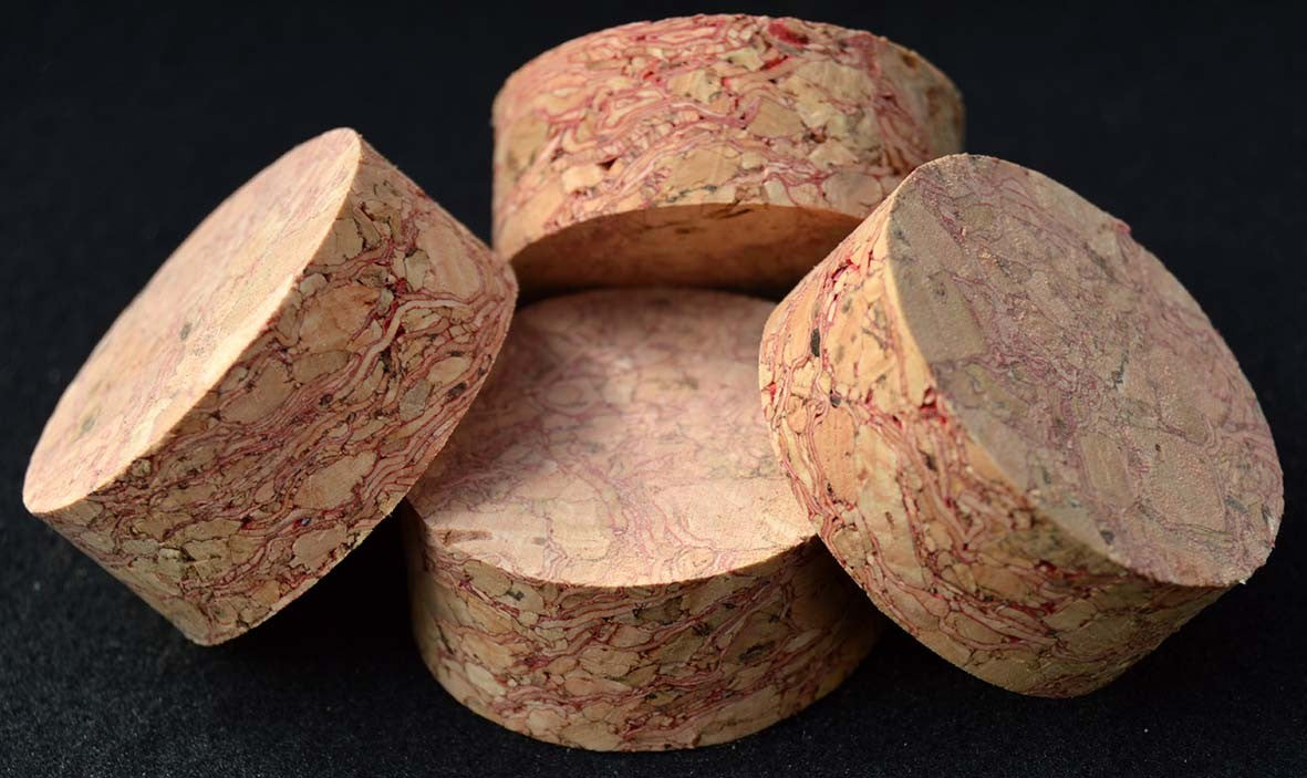 Cork ring - Burl Red 1 1/4" x 1/2" = 32 x 12.7mm with hole 1/4" = 6 mm