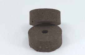Cork ring - BURNT BURL 1 1/4" x 1/2" = 32 x 12.7mm with hole 1/4" = 6 mm