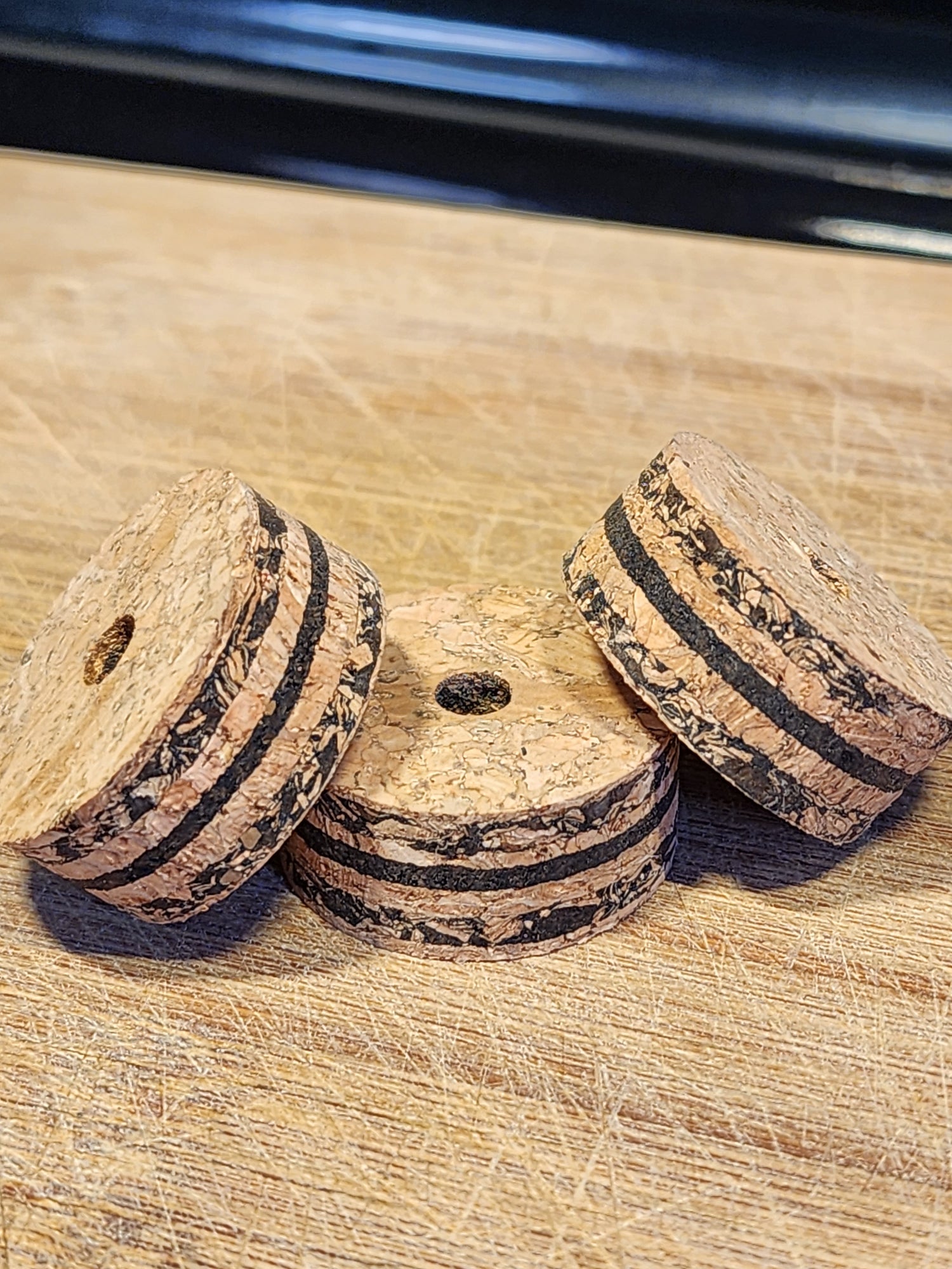 Cork4us Cork rings Cookie Crumble  1 1/4" x 1/2" (32mm x 13mm)  with hole 1/4" (6mm)