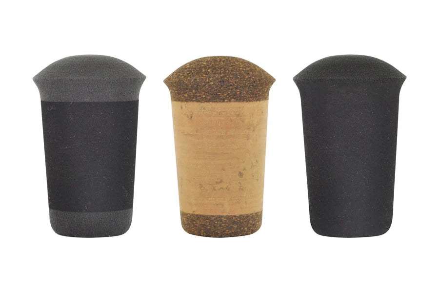 These fighting butts will look great as a part of your split-grip assembly and are designed to match up with the RSKT-3.75 2-tone rear split-grip. 2" in length, available in your choice of solid black EVA, black and gray EVA foam or super-grade cork with composite trim.