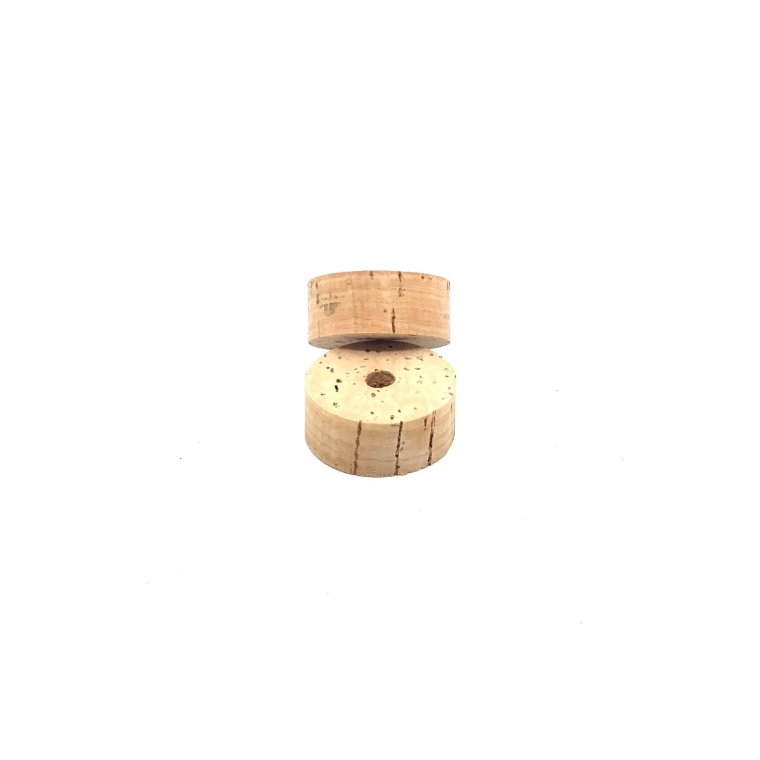 Cork disc EXTRA 1 1/4" x 1/2"  (32mm x 13mm) with hole 1/4"  (6mm)