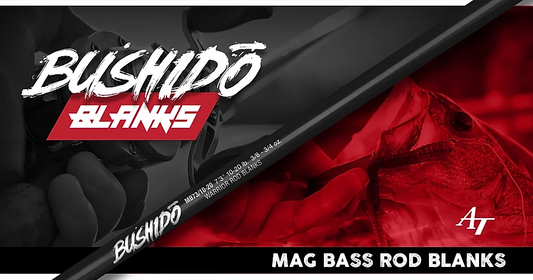 Bushido Inshore & Freshwater blanks. Focusing on extreme durability and performance by matching advanced technology in material and design to newly refined actions and lengths in spinning and casting models. Born for perfect bait presentations, instant reaction timing and the strength to get the job done.