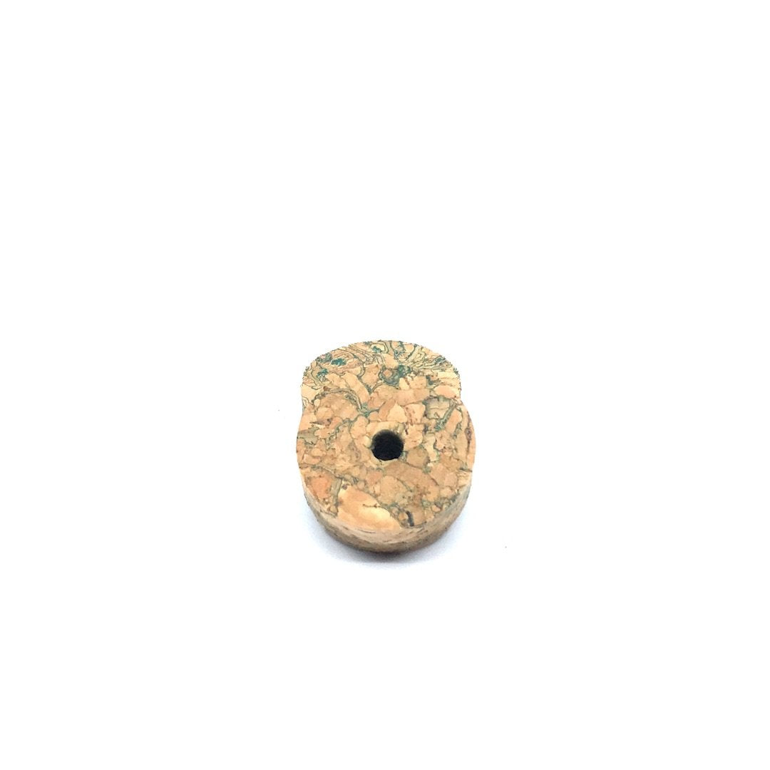 Cork ring - GREEN BURL  1 1/4" x 1/2" = 32 x 12.7mm  with hole 1/4" = 6 mm