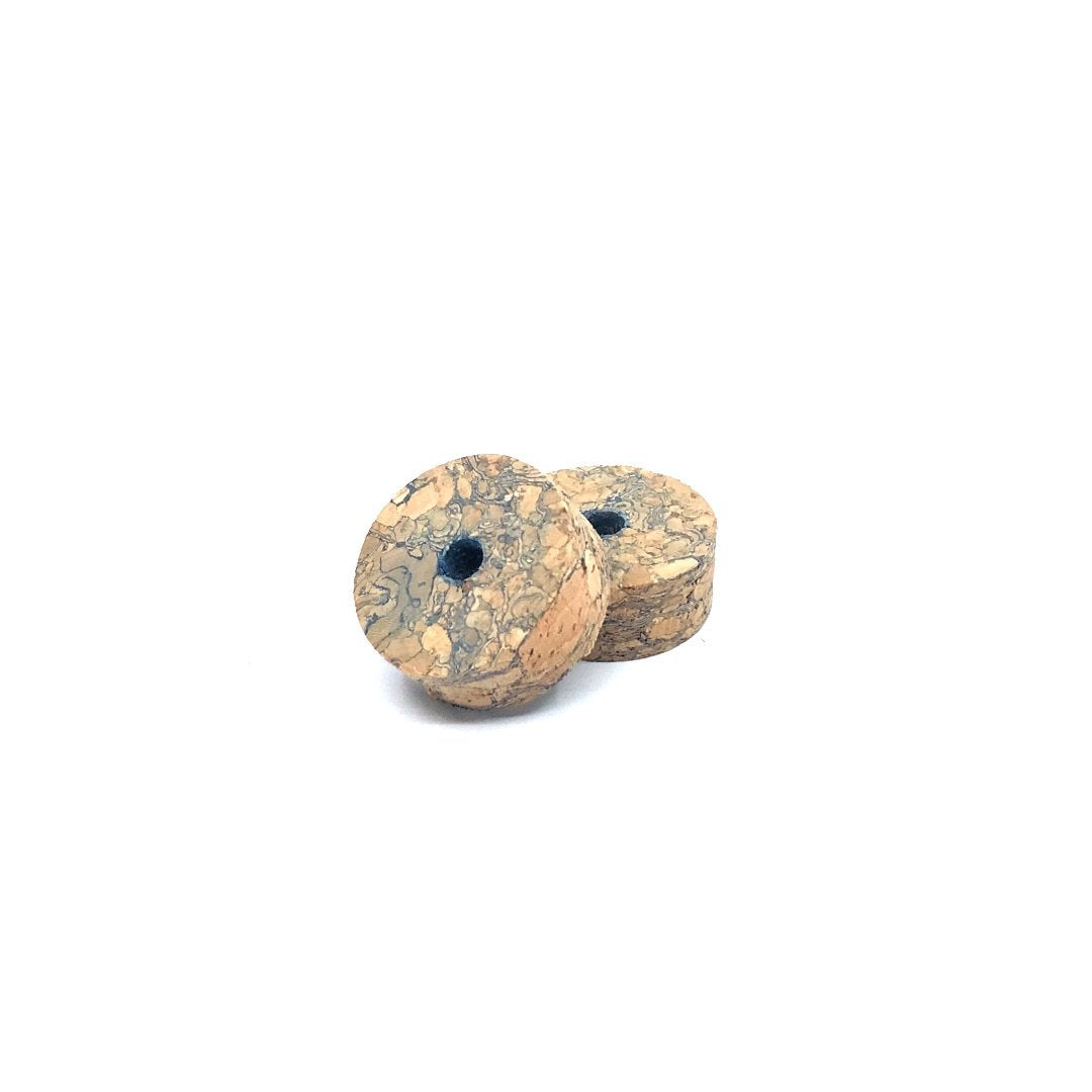 Cork ring - BLUE BURL  1 1/4" x 1/2" = 32 x 12.7mm  with hole 1/4" = 6 mm
