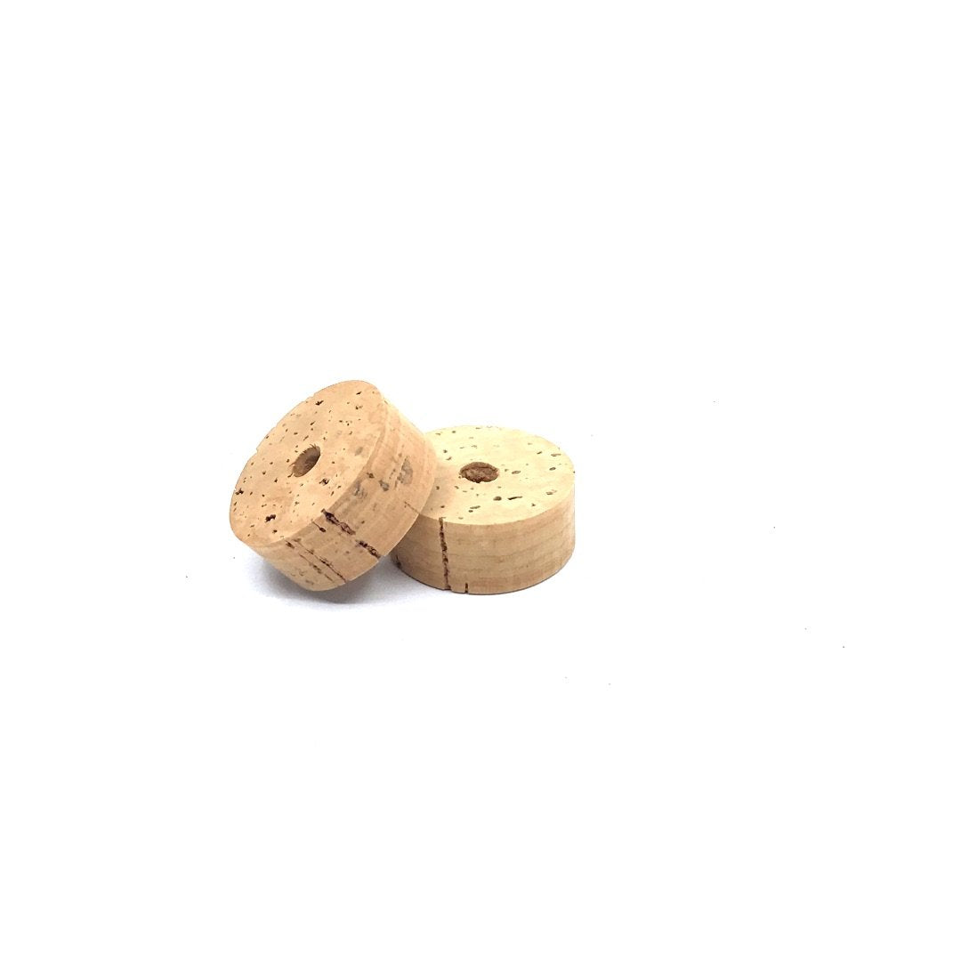 Cork disc EXTRA 1 1/4" x 1/2"  (32mm x 13mm) with hole 1/4"  (6mm)