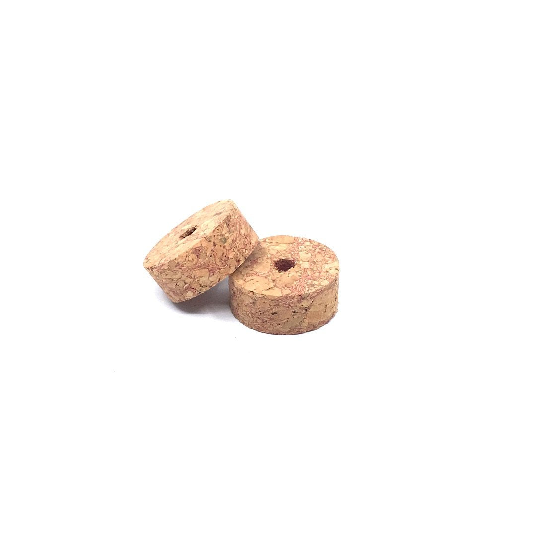 Cork ring - PINK BURL 1 1/4" x 1/2" = 32 x 12.7mm with hole 1/4" = 6 mm