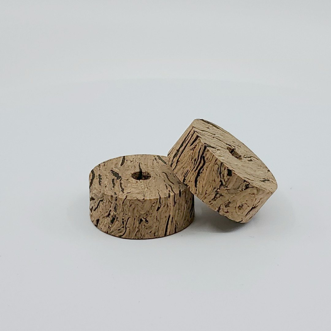 Cork rings WAVE 2  1 1/4" x 1/2" (32mm x 13mm)  with hole 1/4" (6mm)