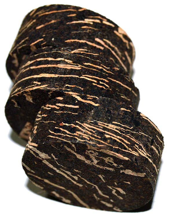 Cork4us Cork rings Black Wave H  1 1/4" x 1/2" (32mm x 13mm)  with hole 1/4" (6mm)