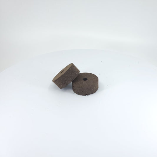 Cork ring - BURNT BURL 1 1/4" x 1/2" = 32 x 12.7mm with hole 1/4" = 6 mm