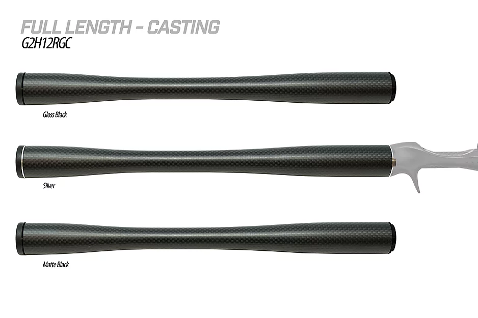  The G2 Carbon Handles by American Tackle are redefining the fishing rod handle as you know it. They utilize carbon grips to provide light weight, sensitivity, and extreme durability combined with; aluminum trim, customizable end cap, and pre-installed G2 arbors in order to feature the world’s only complete carbon fiber handle system. They are offered in 3K and Bushido carbon material options trimmed with a choice of Silver, Gloss Black or Matte Black aluminum fittings.   
