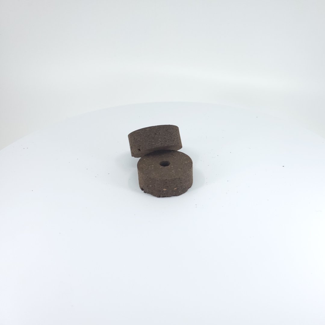 Cork ring - BURNT BURL 1 1/4" x 1/2" = 32 x 12.7mm with hole 1/4" = 6 mm