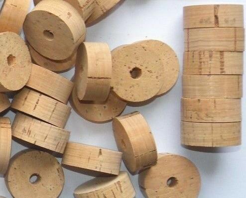 Cork ring - Flor 1 1/4" x 1/2" = 32 x 12.7mm with hole 1/4" = 6 mm
